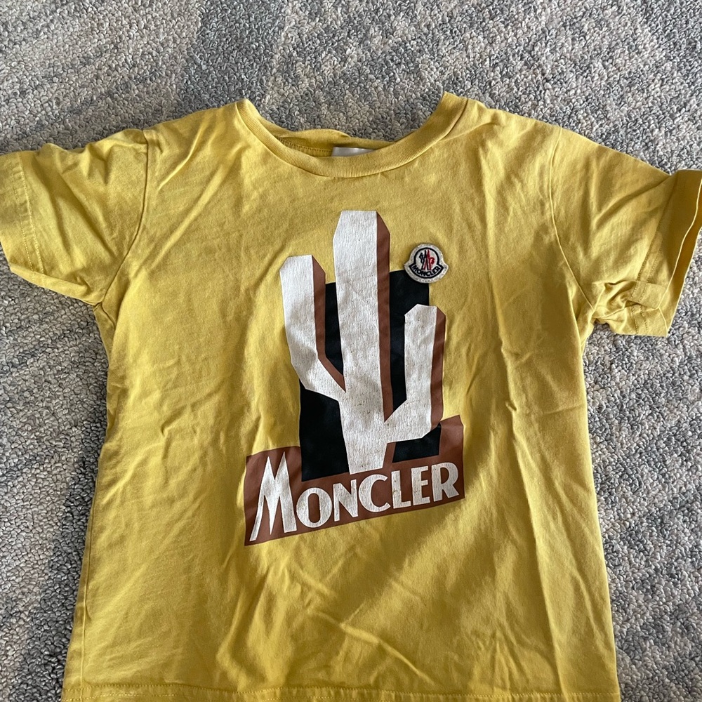 Moncler Kids Yellow T-Shirt